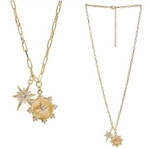 Jennifer Miller Northstar and star disk charm necklace